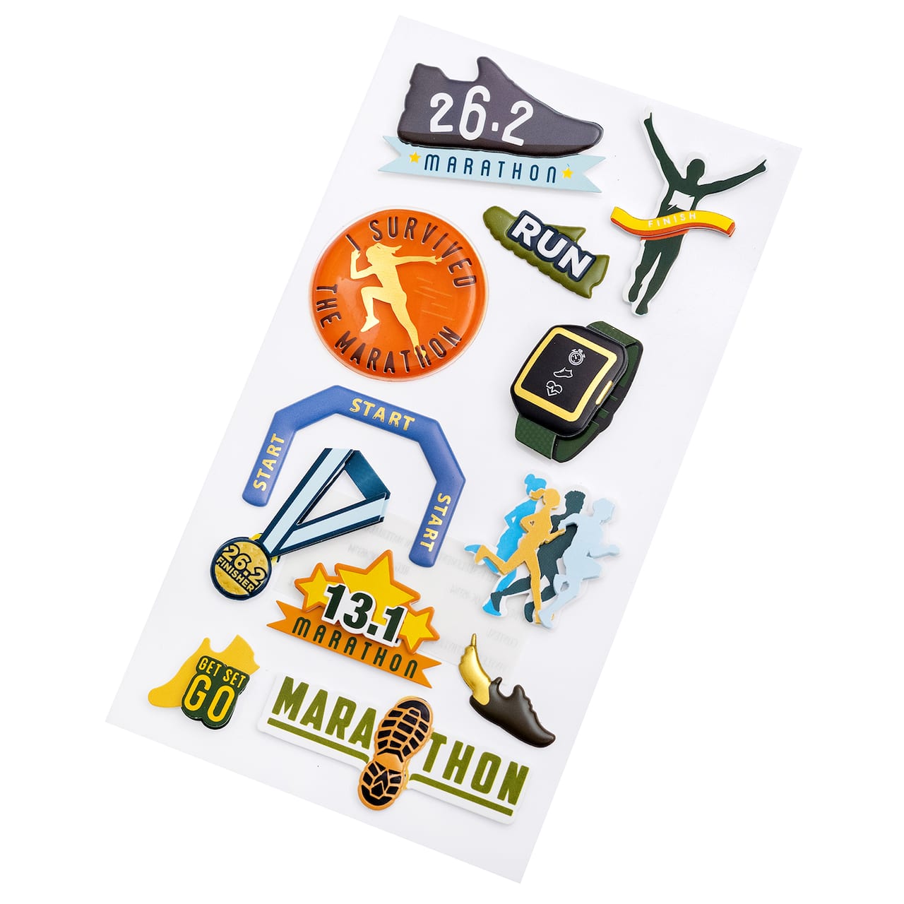 12 Pack: Marathon Running Stickers by Recollections™